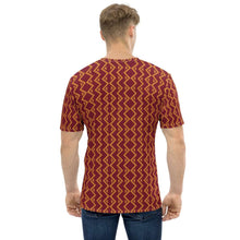 Load image into Gallery viewer, Burgundy Bronze Geometric Men&#39;s T-shirt - Happiness Looks Beautiful