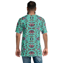 Load image into Gallery viewer, Aqua Blue Paisley Men&#39;s T-shirt - Happiness Looks Beautiful