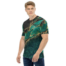 Load image into Gallery viewer, Green Gemstone Men&#39;s T-shirt - Happiness Looks Beautiful