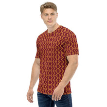 Load image into Gallery viewer, Burgundy Bronze Geometric Men&#39;s T-shirt - Happiness Looks Beautiful