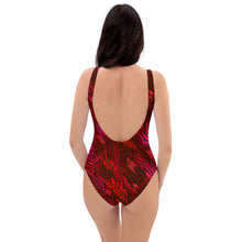 Load image into Gallery viewer, Be Happy Wine One-Piece Swimsuit - Happiness Looks Beautiful