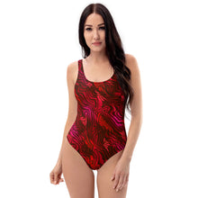 Load image into Gallery viewer, Be Happy Wine One-Piece Swimsuit - Happiness Looks Beautiful