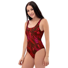 Load image into Gallery viewer, Be Happy Wine One-Piece Swimsuit - Happiness Looks Beautiful