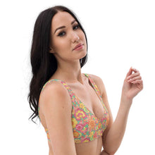 Load image into Gallery viewer, Frolicking Floral Recycled Padded Bikini Top - Happiness Looks Beautiful