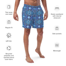 Load image into Gallery viewer, Blue Mosaic Men&#39;s Swim Trunks - Happiness Looks Beautiful