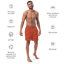 Load image into Gallery viewer, Artiste Men&#39;s Swim Trunks - Happiness Looks Beautiful