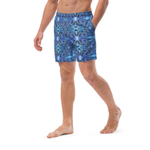 Load image into Gallery viewer, Blue Mosaic Men&#39;s Swim Trunks - Happiness Looks Beautiful