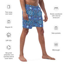 Load image into Gallery viewer, Blue Mosaic Men&#39;s Swim Trunks - Happiness Looks Beautiful