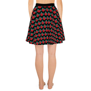 Poinsettia Skater Skirt - Happiness Looks Beautiful