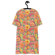 Load image into Gallery viewer, Frolicking Floral T-shirt Dress - Happiness Looks Beautiful