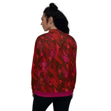 Load image into Gallery viewer, Be Happy Wine Bomber Jacket - Happiness Looks Beautiful