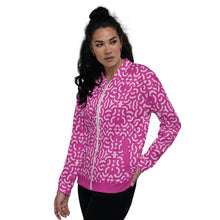 Load image into Gallery viewer, Pink Bomber Jacket - Happiness Looks Beautiful