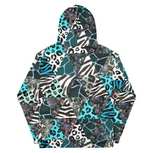 Load image into Gallery viewer, Blue Animal Print Hoodie - Happiness Looks Beautiful