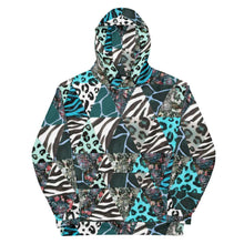 Load image into Gallery viewer, Blue Animal Print Hoodie - Happiness Looks Beautiful