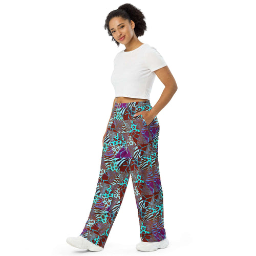 Animal Print Wide-Leg Pants - Happiness Looks Beautiful