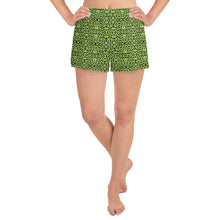 Load image into Gallery viewer, Green and Black Athletic Short Shorts - Happiness Looks Beautiful