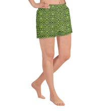 Load image into Gallery viewer, Green and Black Athletic Short Shorts - Happiness Looks Beautiful