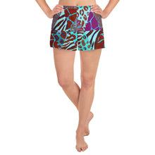 Load image into Gallery viewer, Animal Print Women&#39;s Athletic Short Shorts - Happiness Looks Beautiful