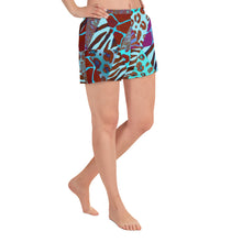 Load image into Gallery viewer, Animal Print Women&#39;s Athletic Short Shorts - Happiness Looks Beautiful