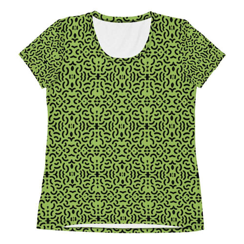 Green and Black Athletic T-shirt - Happiness Looks Beautiful