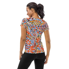 Load image into Gallery viewer, Paisley Party Athletic T-shirt - Happiness Looks Beautiful