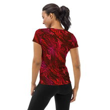 Load image into Gallery viewer, Be Happy Wine Athletic T-shirt - Happiness Looks Beautiful