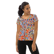 Load image into Gallery viewer, Paisley Party Athletic T-shirt - Happiness Looks Beautiful