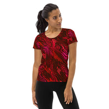 Load image into Gallery viewer, Be Happy Wine Athletic T-shirt - Happiness Looks Beautiful