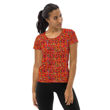 Load image into Gallery viewer, Artiste Women&#39;s Athletic T-shirt - Happiness Looks Beautiful