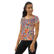 Load image into Gallery viewer, Paisley Party Athletic T-shirt - Happiness Looks Beautiful