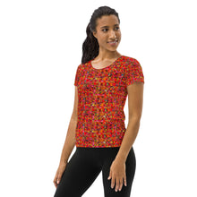 Load image into Gallery viewer, Artiste Women&#39;s Athletic T-shirt - Happiness Looks Beautiful