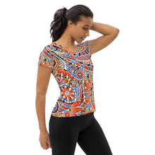 Load image into Gallery viewer, Paisley Party Athletic T-shirt - Happiness Looks Beautiful