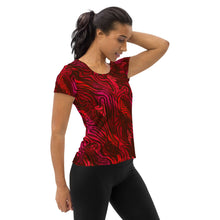 Load image into Gallery viewer, Be Happy Wine Athletic T-shirt - Happiness Looks Beautiful