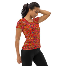 Load image into Gallery viewer, Artiste Women&#39;s Athletic T-shirt - Happiness Looks Beautiful