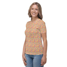 Load image into Gallery viewer, Frolicking Floral Women&#39;s T-shirt - Happiness Looks Beautiful