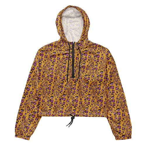 Leopard Love Women’s Cropped Windbreaker - Happiness Looks Beautiful