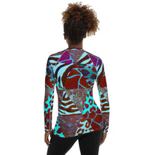 Load image into Gallery viewer, Animal Print Women&#39;s Rash Guard - Happiness Looks Beautiful