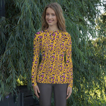 Load image into Gallery viewer, Leopard Love Women&#39;s Rash Guard - Happiness Looks Beautiful