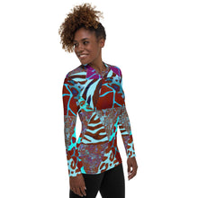 Load image into Gallery viewer, Animal Print Women&#39;s Rash Guard - Happiness Looks Beautiful