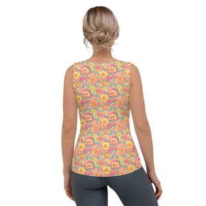 Frolicking Floral Tank Top - Happiness Looks Beautiful