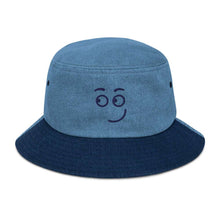 Load image into Gallery viewer, Curious Denim Bucket Hat - Happiness Looks Beautiful