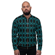 Load image into Gallery viewer, Black and Blue Bomber Jacket - Happiness Looks Beautiful