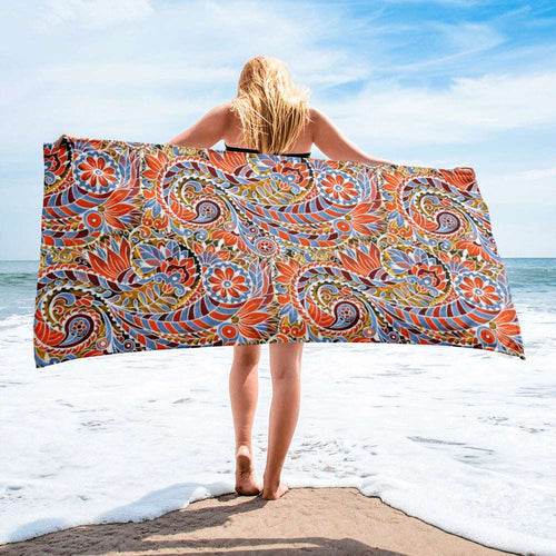 Paisley Party Towel - Happiness Looks Beautiful