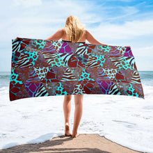 Load image into Gallery viewer, Animal Print Towel - Happiness Looks Beautiful