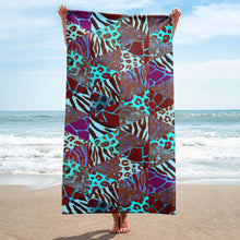 Load image into Gallery viewer, Animal Print Towel - Happiness Looks Beautiful