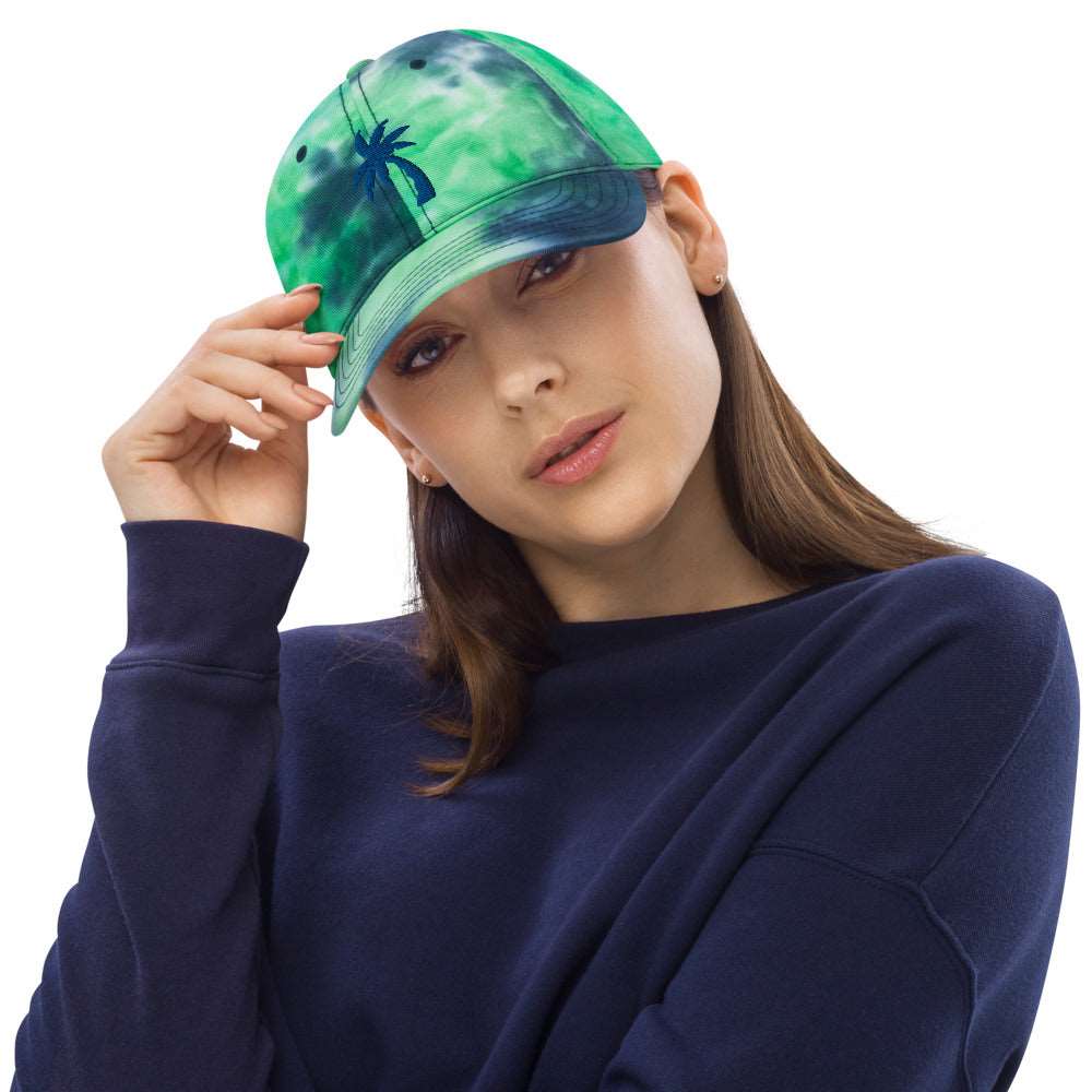 Ocean Palm Tie Dye Hat - Happiness Looks Beautiful