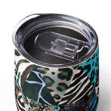 Load image into Gallery viewer, Blue Animal Print Wine Tumbler - Happiness Looks Beautiful